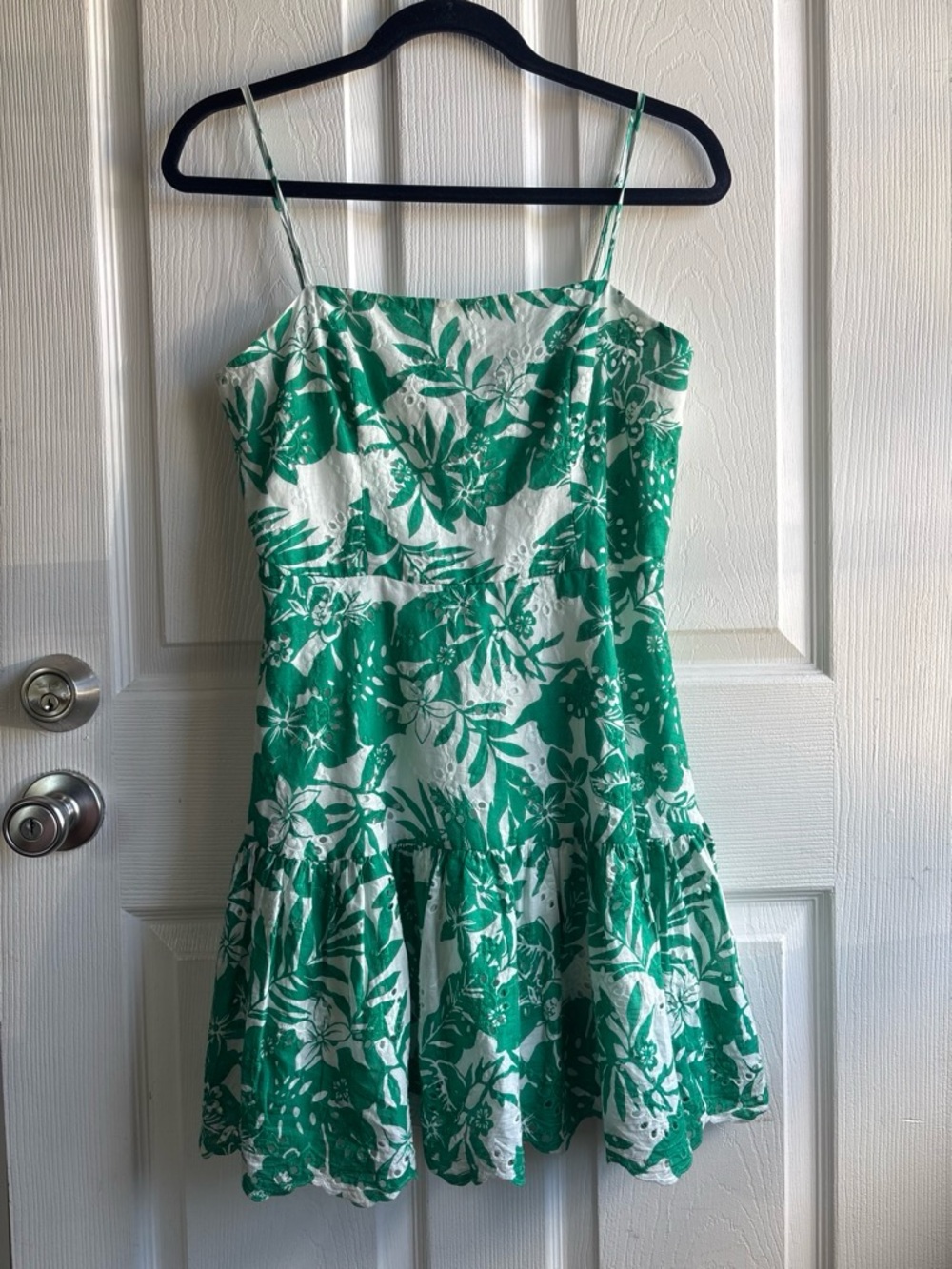 Francesca’s Natalie Floral Eyelet Mini Dress Medium